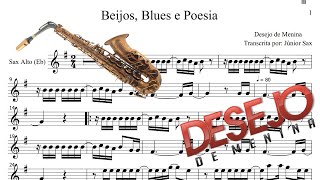 Partitura DEMO  Beijos Blues e Poesia Desejo de Menina Sax Alto [upl. by Erelia254]