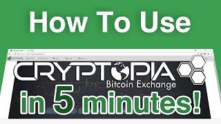 How To Use Cryptopia  Bitcoin Trading Exchange [upl. by Euhc749]