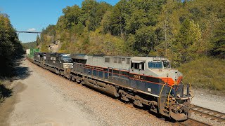 Central of Georgia Locomotive NS Intermodal Train Southbound Tateville Kentucky 10102023 [upl. by Animar219]