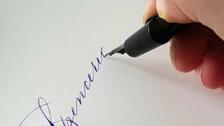 Calligraphie  démonstration de Spencerian [upl. by Haceber]