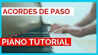 🎵🎼Acordes de paso Tutorial PIANO  TUTORIAL puentes  acordes de PASO PIANO ♬♬🎹🎹 [upl. by Nyrat342]