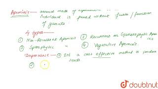 What is apomixis and what is its importance [upl. by Sophi148]