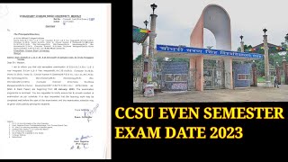 CCSU EVEN SEMESTER EXAM DATE 2023 CCSU LAW EXAMINATION DATE 2023 [upl. by Tihw]