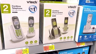 walmart home cordless phone wired landline telephone answering machine [upl. by Drofdarb]