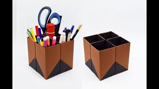 How to make a paper Pen Stand Pen Holder [upl. by Agata]