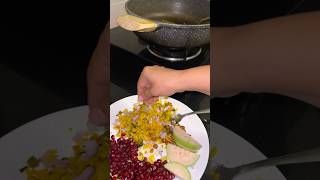 Poha fruits with unflavoured protein brunchrecipes minivlog food workoutfood healthylifestyle [upl. by Jesselyn166]