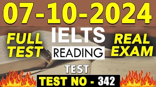 IELTS Reading Test 2024 with Answers  07102024  Test No  342 [upl. by Nudd518]