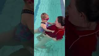 Looking At Baby Underwater 21 Lulu Months happybaby swimming swimmingpool baby [upl. by Tabatha]