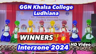 Clear Audio  Winners🥇 Bhangra Interzone 2024  GGN Khalsa College Ludhiana [upl. by Elicec]