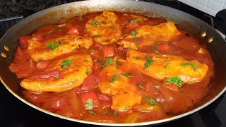 Como fazer filé de frango ao molho de tomate  Receita de filé de frango [upl. by Tigges]