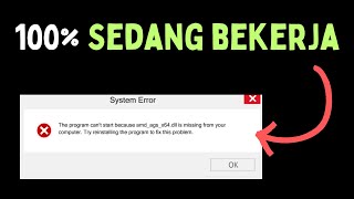 AMD AGS X64 DLL Missing Error in 2024 FIXED INDONESIAN [upl. by Greenwood]