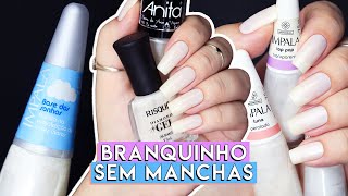 COMBINAÇÕES de ESMALTES BRANCOS Transparentes  Dicas e Truques para Aplicação SEM MANCHAS nas Unhas [upl. by Eerized]