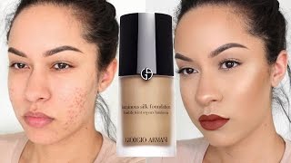 Giorgio Armani Luminous Silk Foundation Review  Demo [upl. by Esiuol561]