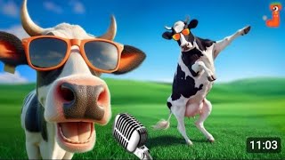 funny cow dance  Happy cows amp gaiya meri aati hai  cow dance video in hindi [upl. by Mistrot]