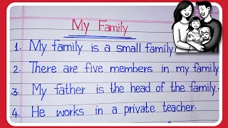 My Family Essay In English Writings  Learn Essay [upl. by Sivla]