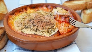 Baked Provolone with Tomato Sauce Basil amp Oregano  Easy Provolone Cheese Appetizer Recipe [upl. by Wynnie]