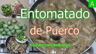 Entomatado con Carne de Puerco Recetas Mexicanas faciles y rapidas Cocina Economica [upl. by Kornher]