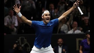 Roger Federer vs Nick Kyrgios  Laver Cup 2017 Highlights HD [upl. by Dnomrej]