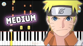 Naruto Shippuden OP 16  quotSilhouettequot  MEDIUM Piano Tutorial amp Sheet Music [upl. by Inig]