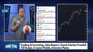 Trading amp Investing Jobs Report Stock Market Freefall Oil Surge Crypto Holds Investor Panic [upl. by Flory]