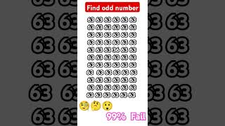 Find odd number maths oddone oddoneout [upl. by Annhoj]