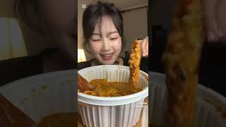 Chessy Tteokbokki mukbang mukbang food eattingsounds foryou tteokbokki shorts [upl. by Ardnuasal]