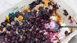 Bisquick Blueberry Cobbler Recipe A Quick amp Easy Fruit Dessert Everyone Loves [upl. by Cohbath]