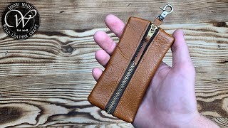 Making leather Key Case  Key Holder by wildleathercraft [upl. by Kenlay83]