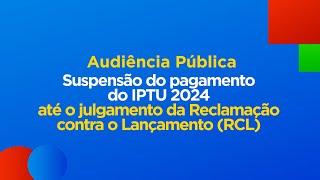 Audiência Pública  A Situação do IPTU em Juiz de Fora  CMJF 25 de Abril de 2024 [upl. by Karoly]