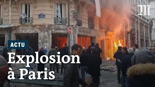 Explosion à Paris  les images des dégâts après une fuite de gaz [upl. by Luapnoj]