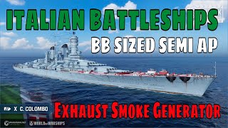 Italian Battleships Line World of Warships Preview Wows Semi AP Shells [upl. by Ijies653]