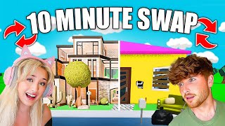 Building a House But We SWAP Every 10 MINUTES w Caylus [upl. by Englis]