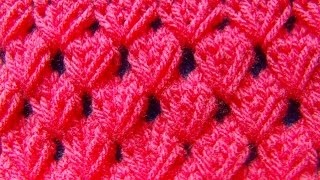 WZORY NA DRUTACHWZOR TULIPANY KNITTING STITCH [upl. by Barnard994]