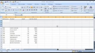 MicroSoft Excel insérer supprimer des lignes et des colonnes [upl. by Mullane314]