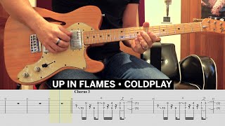 Up In Flames Coldplay Cover • Guitar Tab • Tutorial • Lesson [upl. by Norma]