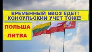 ВРЕМЕННЫЙ ВВОЗ ЕДЕТ КОНСУЛЬСКИЙ УЧЕТ ТОЖЕ ПОЛЬША ЛИТВА РАСТАМОЖКА АВТО В УКРАИНЕ [upl. by Ardnod]