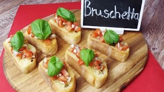 Rezept  Bruschetta  italienische Vorspeise  Antipasti  einfach  lecker [upl. by Aihsemek428]