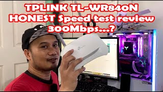 TPLINK TLWR840N Wifi ROUTER HONEST ACTUAL SPEED TEST REVIEW 2024 tagalog [upl. by Aissela]