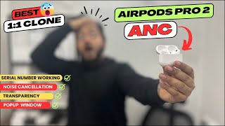 Airpods Pro 2 ANC 11 Clone With Popup Working  GPS amp Wireless Charging Case  Best Airpods Pro 2 [upl. by Anelahs707]