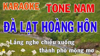 Đà Lạt Hoàng Hôn Karaoke Tone Nam Nhạc Sống  Phối Mới Dễ Hát  Nhật Nguyễn [upl. by Enimaj]