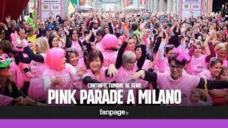 Milano in rosa contro il tumore al seno in 7mila alla quotPinkparadequot [upl. by Issiah]