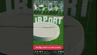 Using Big Letters to create a cool design  Cities Skylines Airport DLC [upl. by Lenno]