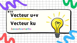 Somme de deux vecteurs et produit dun vecteur par un réel [upl. by Atniuq]