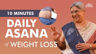 How to Lose Weight and Tone Your Body with Yoga 10 Minute Yoga Asanas To Lose Body Fat [upl. by Islehc]