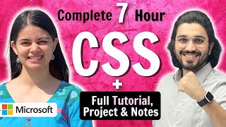 CSS Tutorial for Beginners  Complete CSS with Project Notes amp Code [upl. by Einnoc]