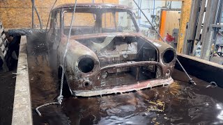 Chemical Dipping A 1964 Morris Mini Cooper [upl. by Samalla500]