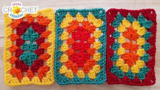 Granny Rectangle Crochet Pattern amp Tutorial [upl. by Anicnarf823]