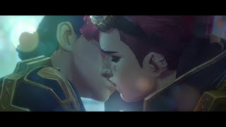 WARNING SPOILERS Arcane Season 2 Vi and Cait Kiss [upl. by Ynnod]