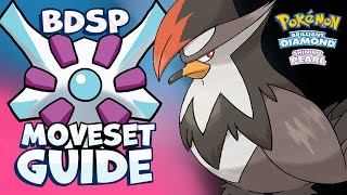 How to use STARAPTOR STARAPTOR Moveset Guide Pokemon Brilliant Diamond and Shining Pearl [upl. by Laidlaw]