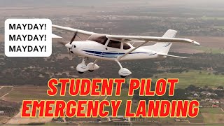 Student Pilot Declares Emergency During First Flight  Emergency Landing While Instructor Passed out [upl. by Eirtemed254]